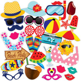 SYGA Beach Party Photo Booth Props Craft Item, Multi Color (Set of 29)